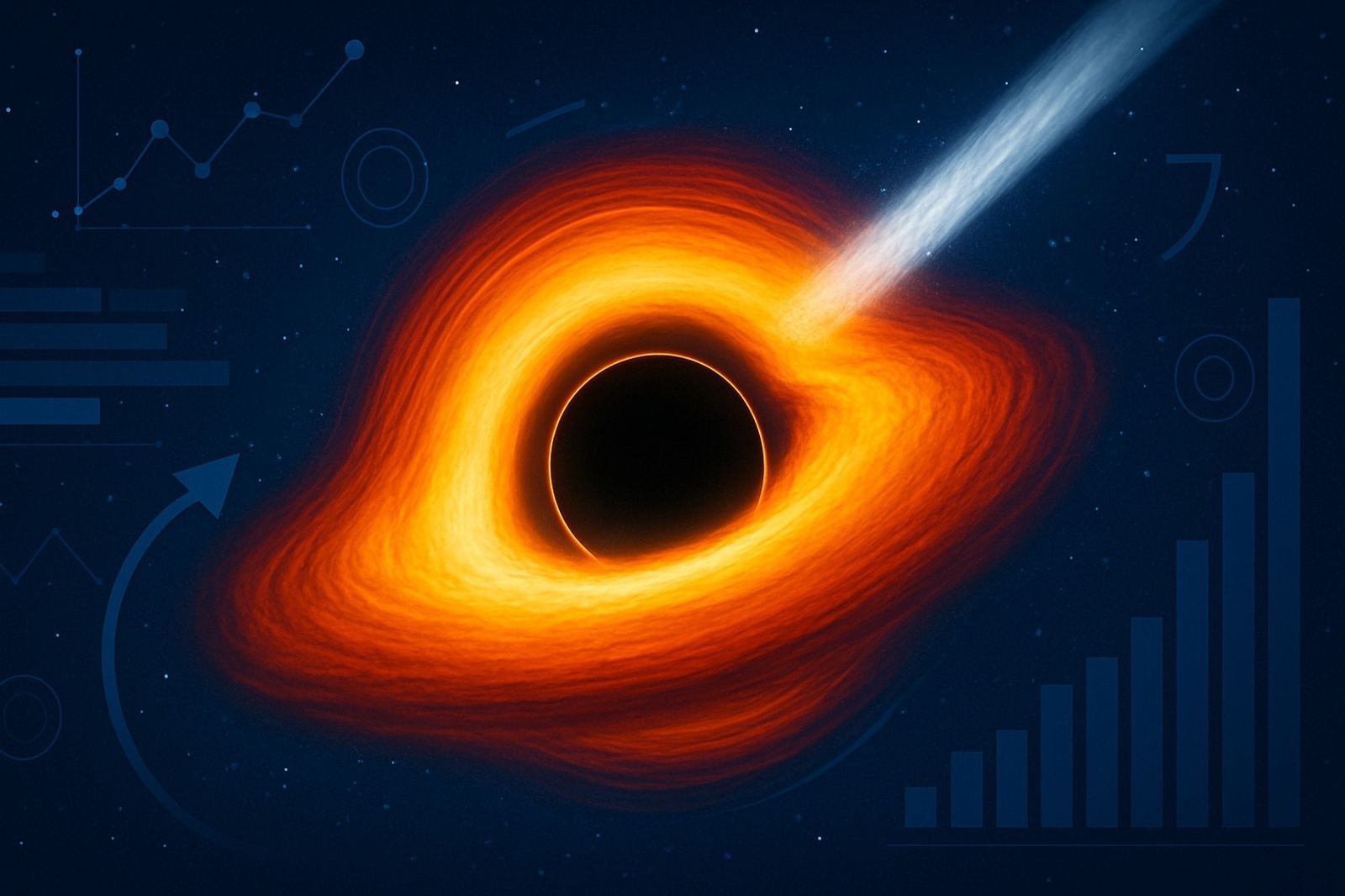 Buraco negro RACS J0320-35 surpreende ao crescer 2,4 vezes acima do limite teórico, consumir até 3.000 sóis por ano e desafiar explicações.