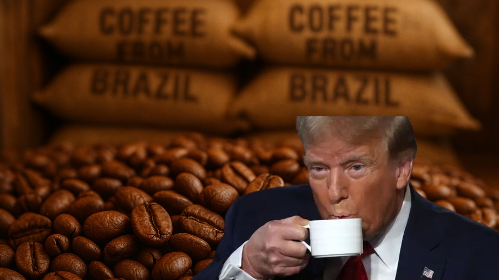 Café brasileiro sendo redirecionado para México após sobretaxa dos EUA.