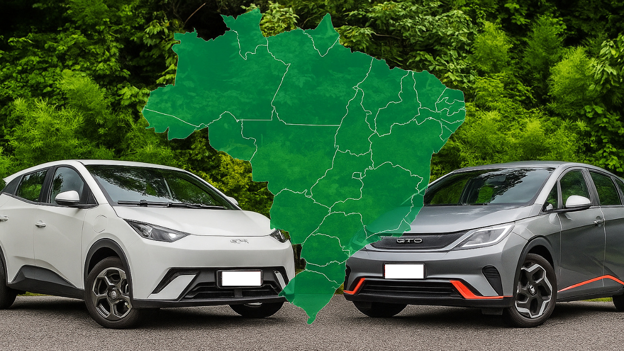 A isenção de IPVA para carros híbridos e elétricos em 2025 varia entre os estados brasileiros. Enquanto alguns oferecem desconto parcial, outros garantem isenção total do imposto para estimular a eletrificação da frota. Fonte: Quatro Rodas/Canva