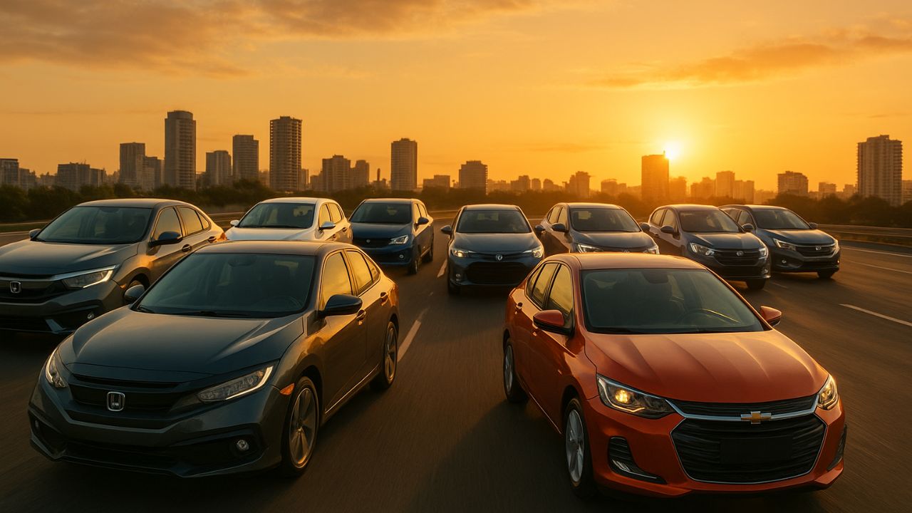 Descubra os 10 carros usados mais procurados no Brasil em 2025, incluindo Honda Civic e Toyota Corolla, e saiba como avaliar antes da compra.