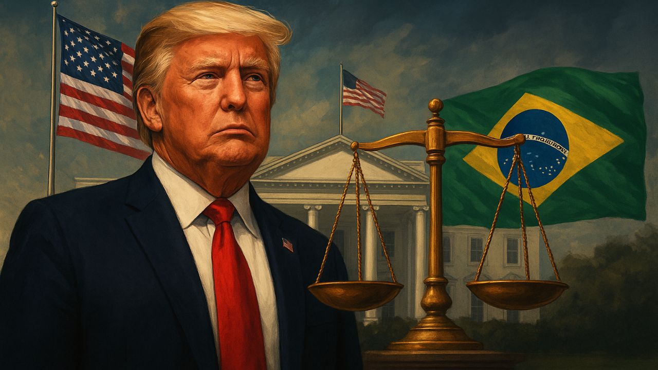 Casa Branca afirma que Donald Trump pode recorrer a meios militares para defender Jair Bolsonaro em julgamento no STF.