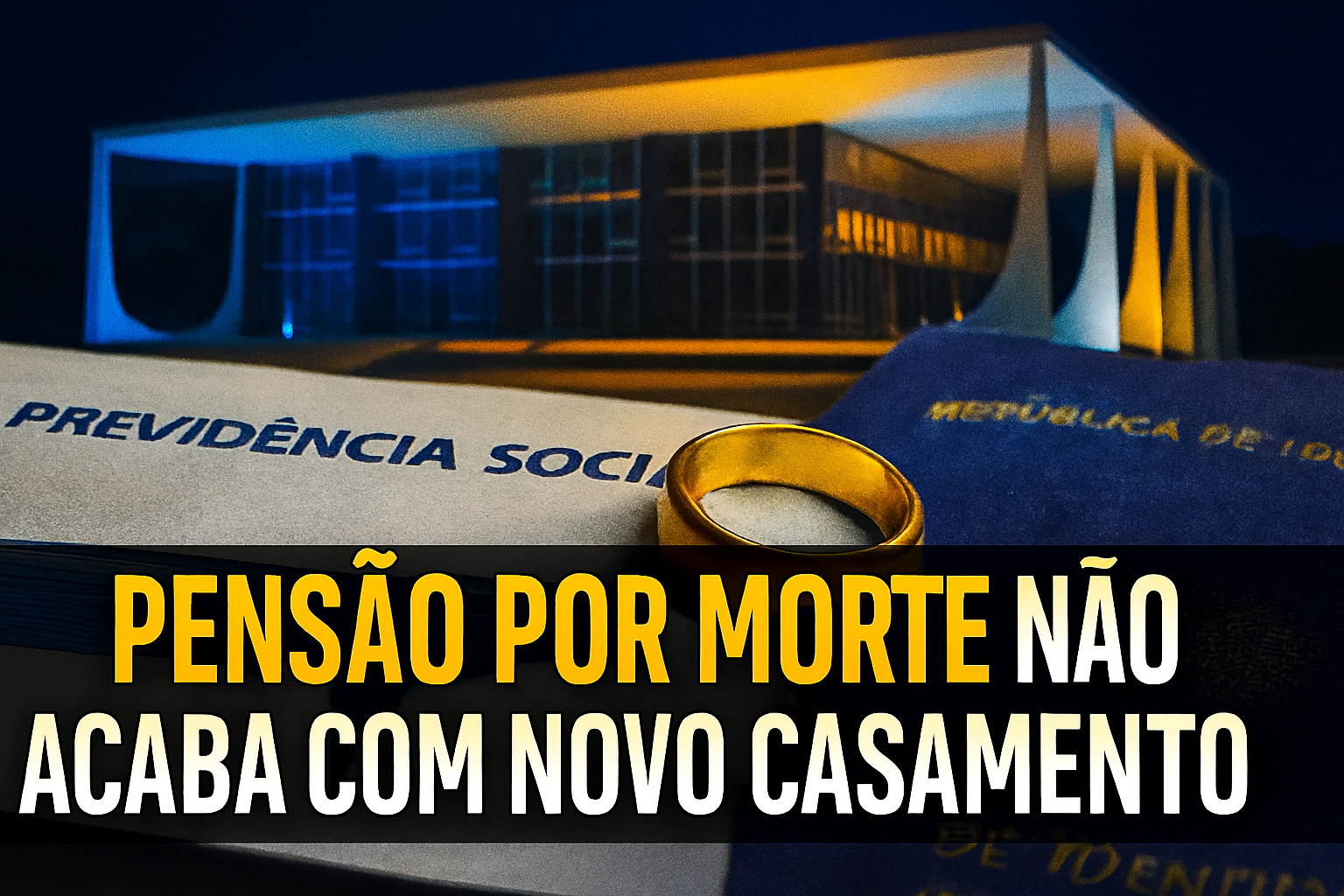 Novo casamento não cancela pensão por morte. Justiça confirma que benefício só pode ser cortado em casos de fraude, garantindo segurança a viúvas e viúvos