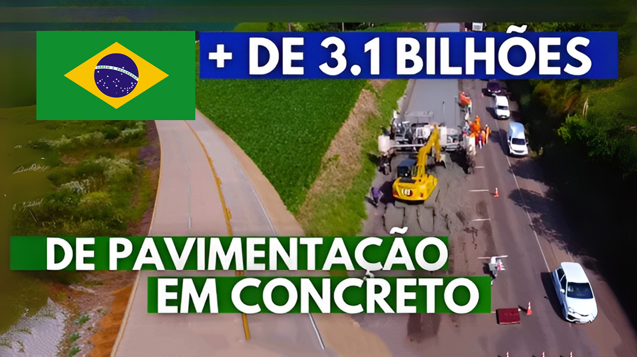 Paraná investe R$ 3,1 bilhões em 500 km de rodovias de concreto, com pavimentação rígida que garante mais durabilidade, economia e segurança.