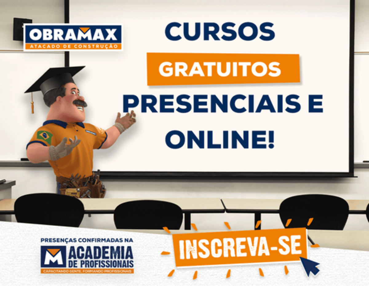 Atacarejo oferece cursos gratuitos presenciais e online na área da construção civil em várias regiões do Rio de Janeiro, com turmas inclusivas e foco na qualificação profissional.