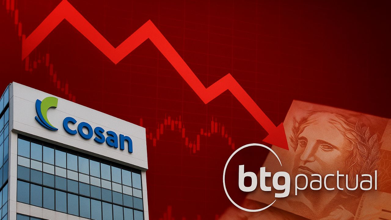 Cosan anuncia capitalização de R$ 10 bi com BTG Pactual; ações caem 18% e mercado reage com desvalorização bilionária