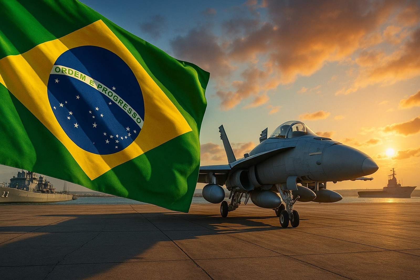 Brasil estuda modelo G2G para exportar armas, navios e aviões, com estatais assumindo papel de garantidoras em contratos internacionais de defesa.