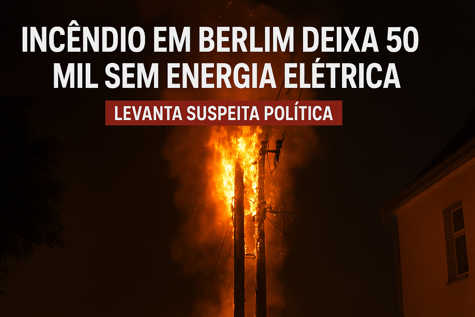 Incêndio em Berlim deixa 50 mil sem energia elétrica em Johannisthal e levanta suspeita política