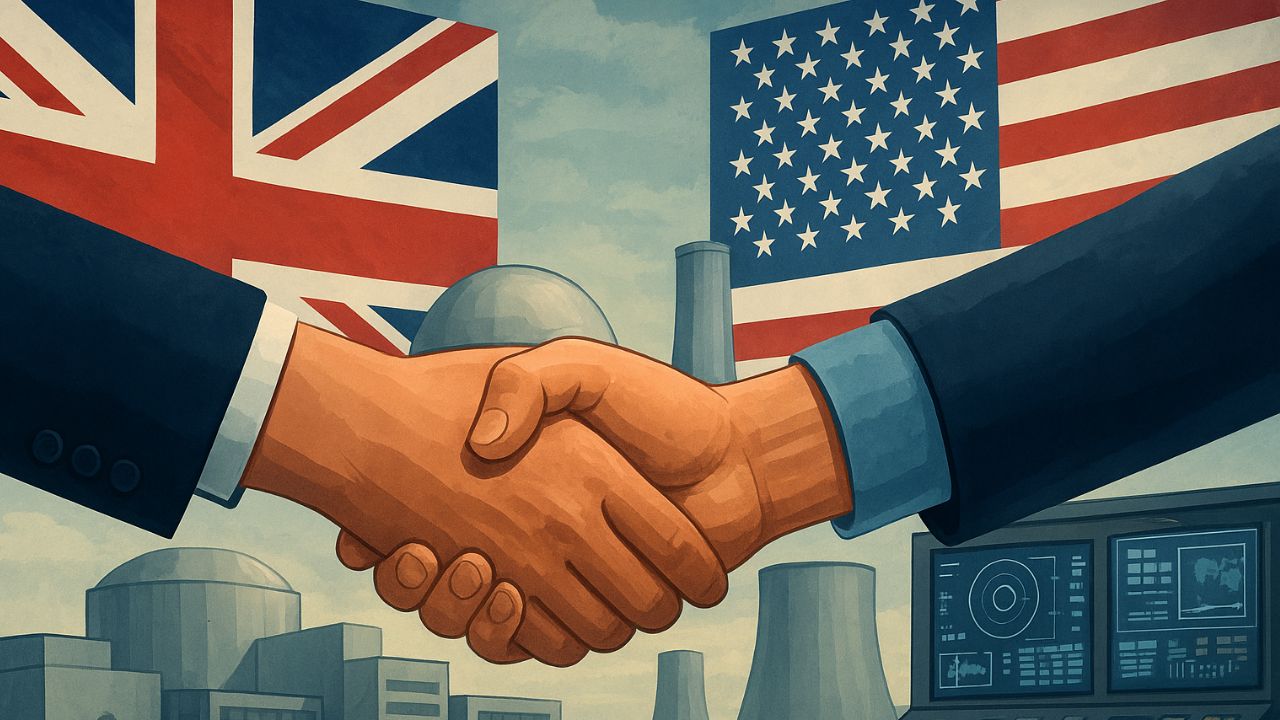 Reino Unido e EUA fecham Parceria Atlântica em energia nuclear com apoio da X-Energy para acelerar usinas e gerar empregos.
