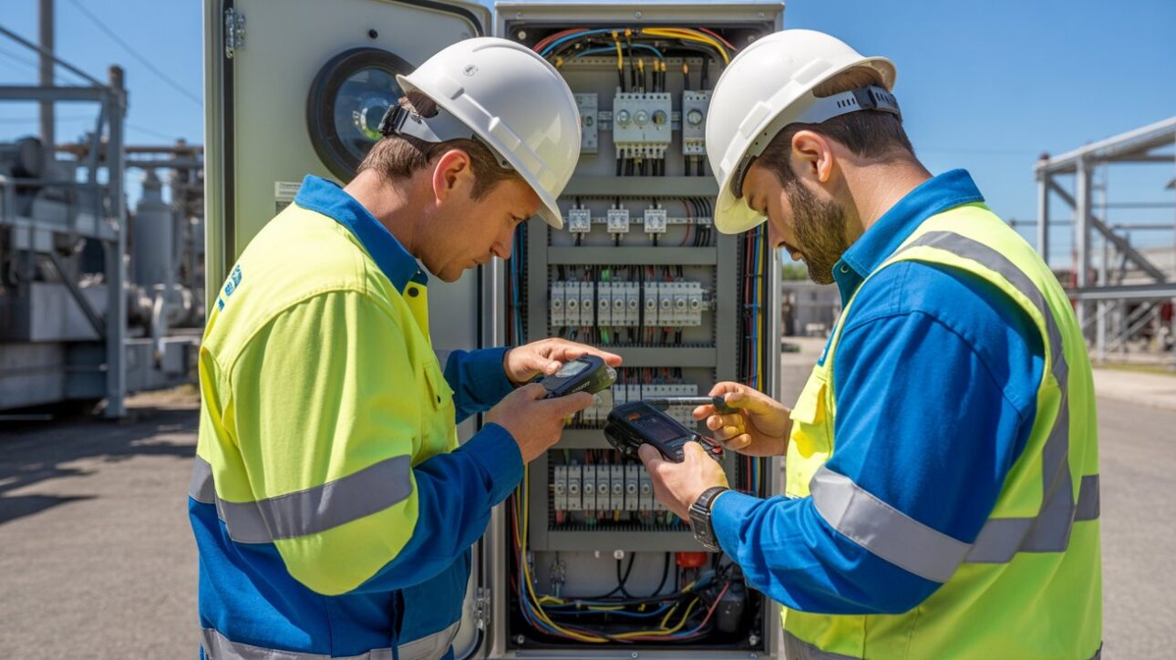 Ingeniero electricista con uniforme de seguridad en subestación, referencia a la decisión del TST sobre el adicional de peligrosidad.