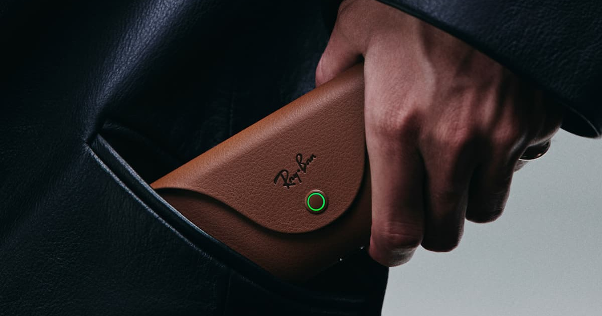 Gafas Meta Gen 2 exhibidas con estuche de carga y logo Ray‑Ban en destaque, con visual tecnológico y elegante. (Imagen: Divulgación/Meta)