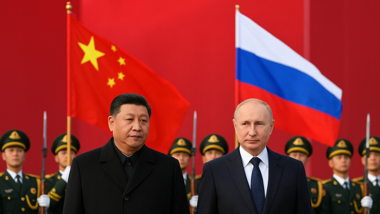 A China promove desfile militar em Pequim com Kim Jong-un e Vladimir Putin, marcando 80 anos do fim da Segunda Guerra Mundial. Evento destaca aproximação entre regimes autoritários e cooperação militar global. Fonte: gerado por Inteligência Artificial