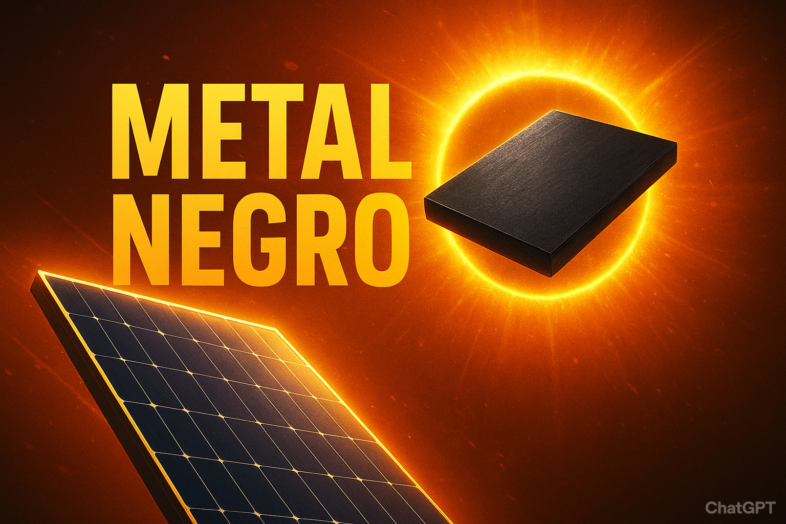Metal negro pode turbinar lucros e revolucionar a energia solar sustentável