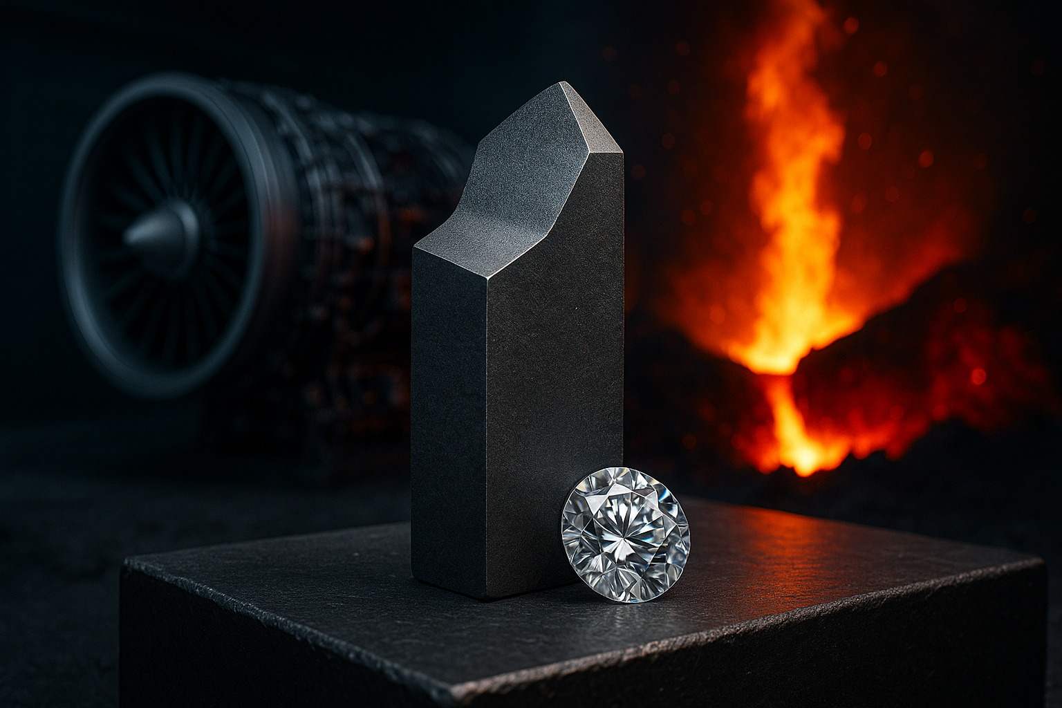 Conheça 9 metais e ligas incrivelmente resistentes, com dureza de até 9,5 Mohs e pontos de fusão extremos que revolucionaram várias indústrias.