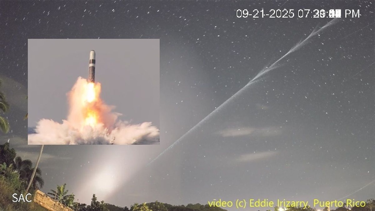 Teste misterioso no Atlântico revela míssil nuclear Trident II D5 de 58,5 t, 7.360 km e até 12 ogivas, sem confirmação oficial.