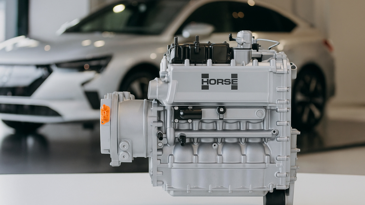 Aliança entre Renault, Geely e Aramco apresenta novo motor compacto que gera energia para baterias de carros elétricos, ampliando autonomia e eficiência. Fonte: gerado por IA