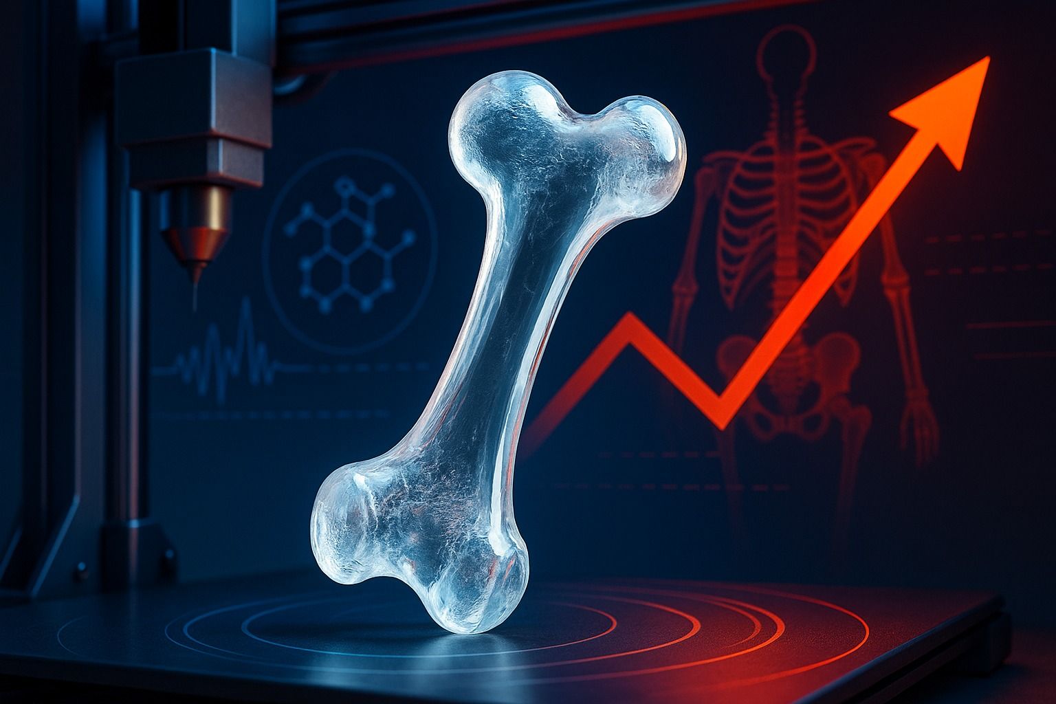 Cientistas chineses criam biovidro em 3D que imita a força dos ossos, sustenta células por oito semanas e promete revolucionar implantes dentários.