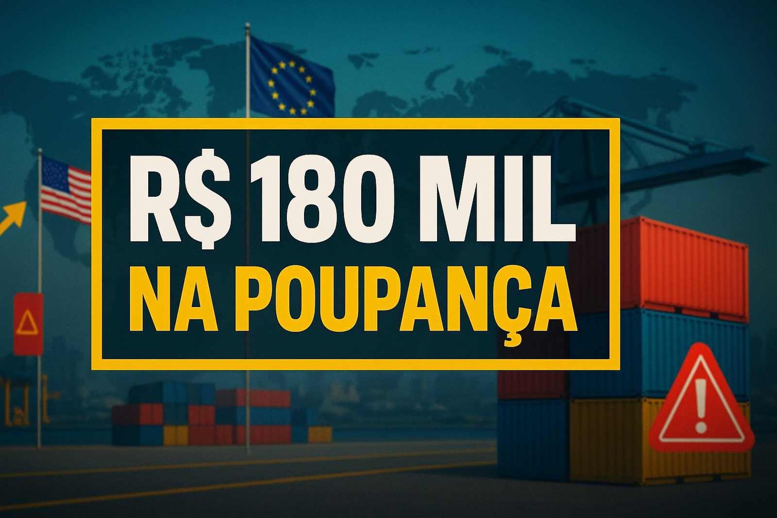 Simulação mostra quanto rende R$ 180 mil na poupança da Caixa em 30 dias: R$ 1.206 líquidos, sem descontos e com total segurança.