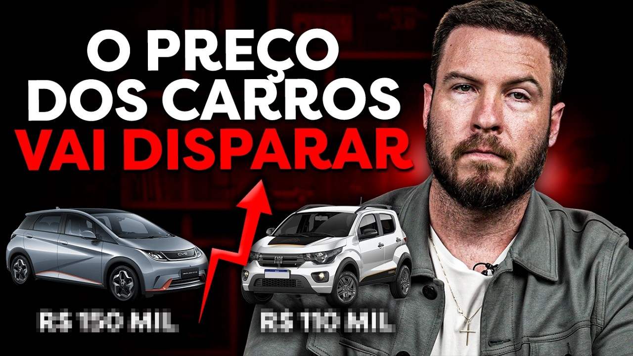 Carros no Brasil ficaram 148% mais caros desde 2016 e podem subir mais com aço caro, mudanças no IPI e tarifas internacionais, diz Tiago Nigro.