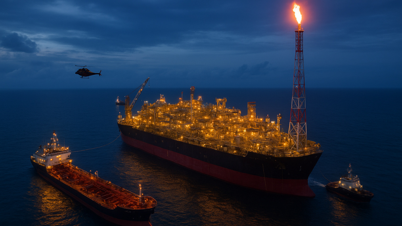 A Guiana autorizou o projeto Hammerhead, da ExxonMobil, que deve dobrar a produção de petróleo até 2029 e consolidar o país como potência energética próxima ao Essequibo, em disputa com a Venezuela. Fonte: IA