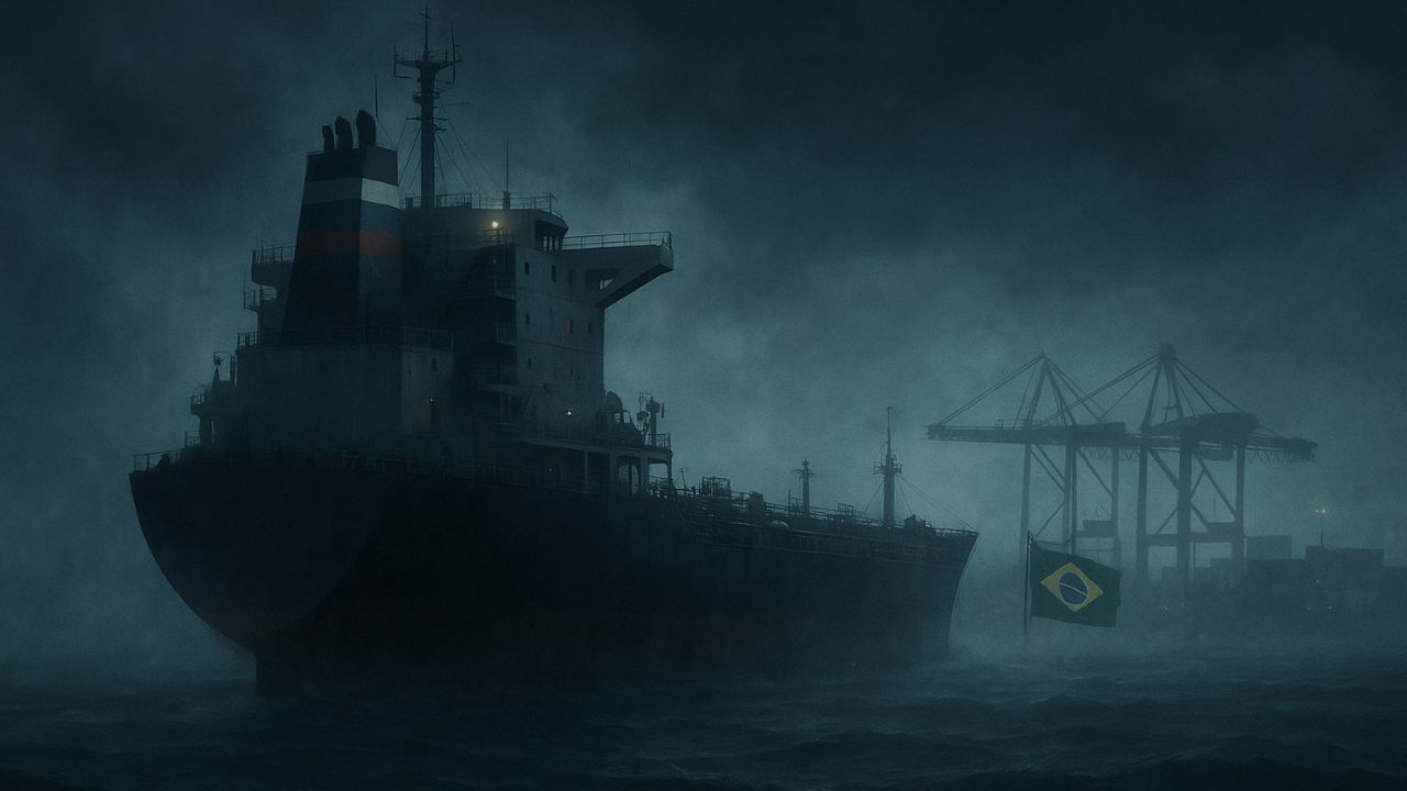 Investigações revelam que navios fantasmas russos seguem trazendo petróleo e combustível ao Brasil, mesmo sob sanções internacionais.