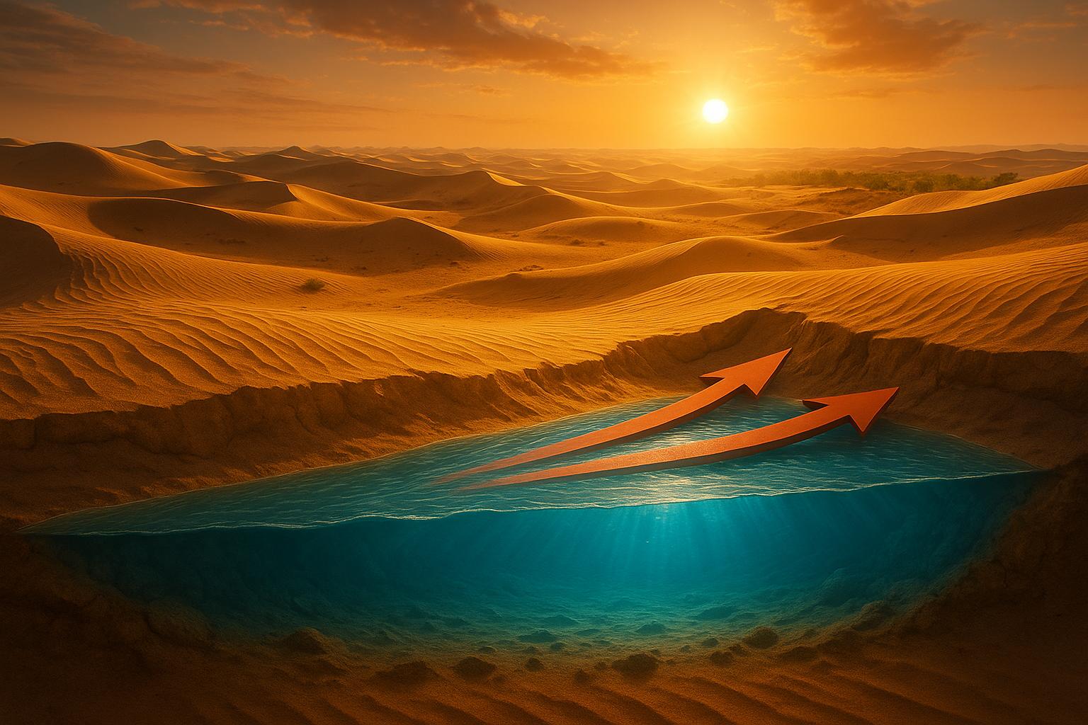 Sob as areias do Saara, um mar subterrâneo guarda bilhões de litros de água fóssil intocada há 40 mil anos, capaz de transformar desertos em terras férteis