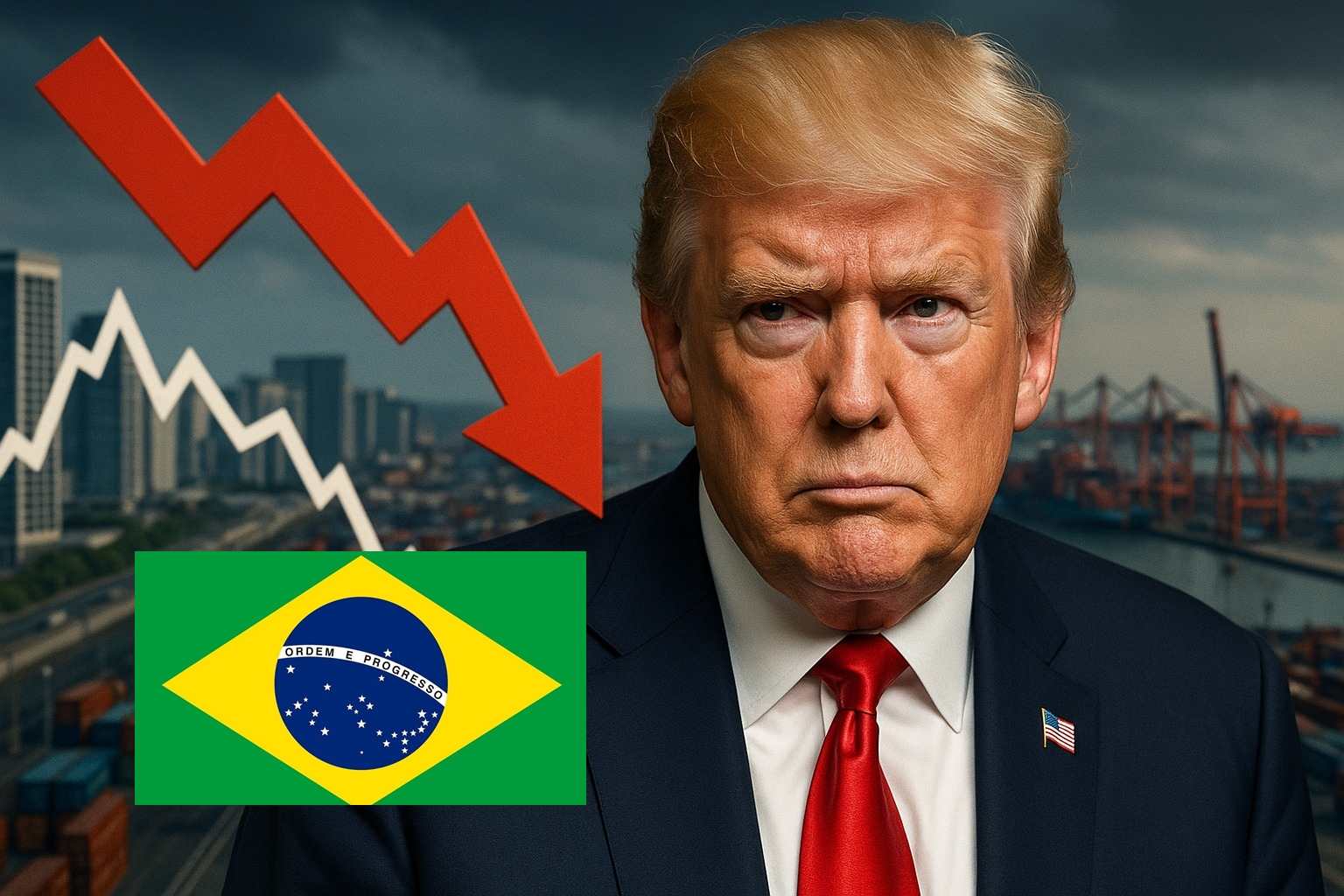 Fazenda alerta que tarifaço de 50% de Trump pode cortar 0,2 ponto do PIB do Brasil até 2026, afetando exportações e investimentos.