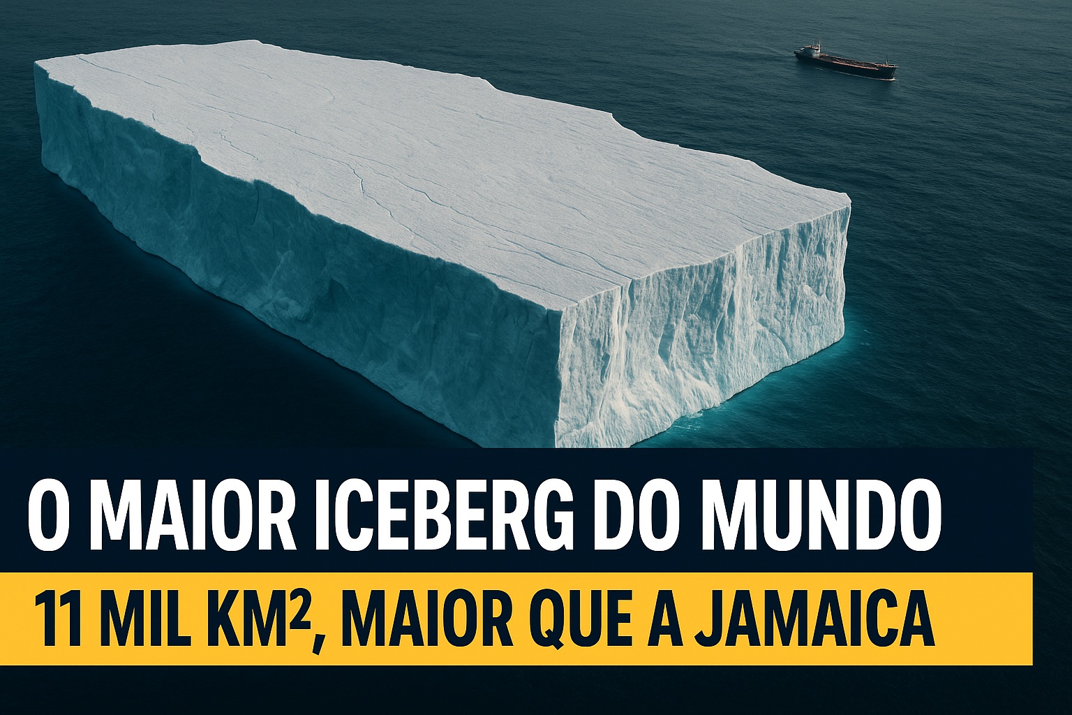 O maior iceberg do mundo tinha 11 mil km², sobreviveu quase 20 anos vagando pelos oceanos e era maior que todo o território da Jamaica