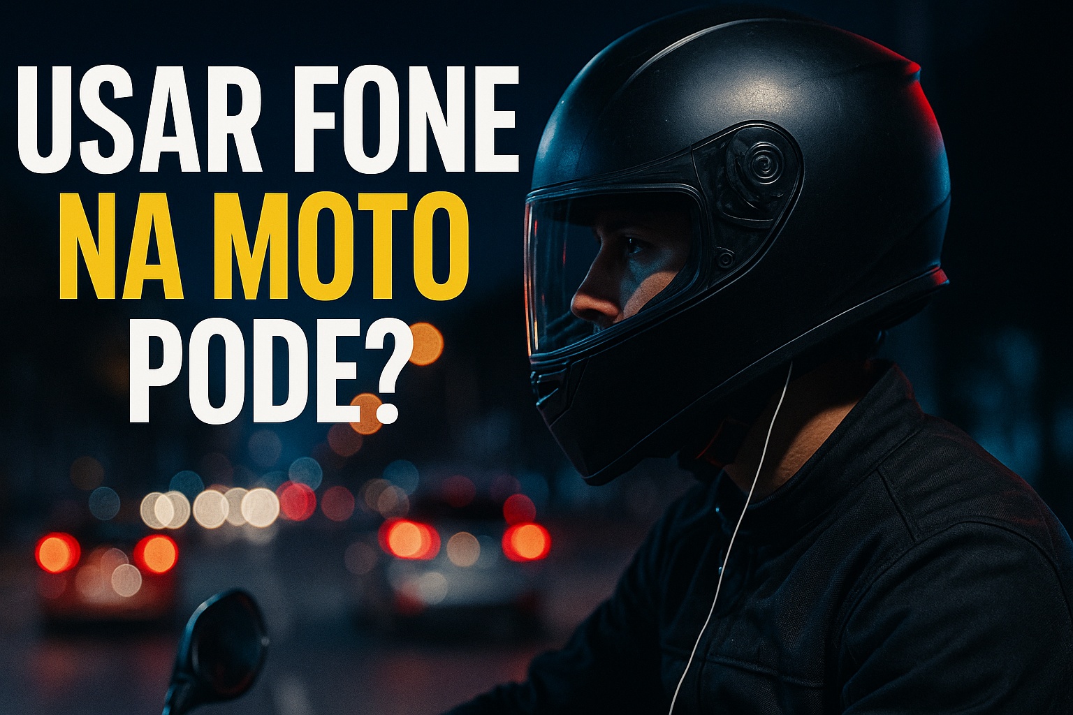 Usar fone de ouvido andando de moto pode? veja o que diz a lei, quanto custa a infração e quais os riscos para o motociclista