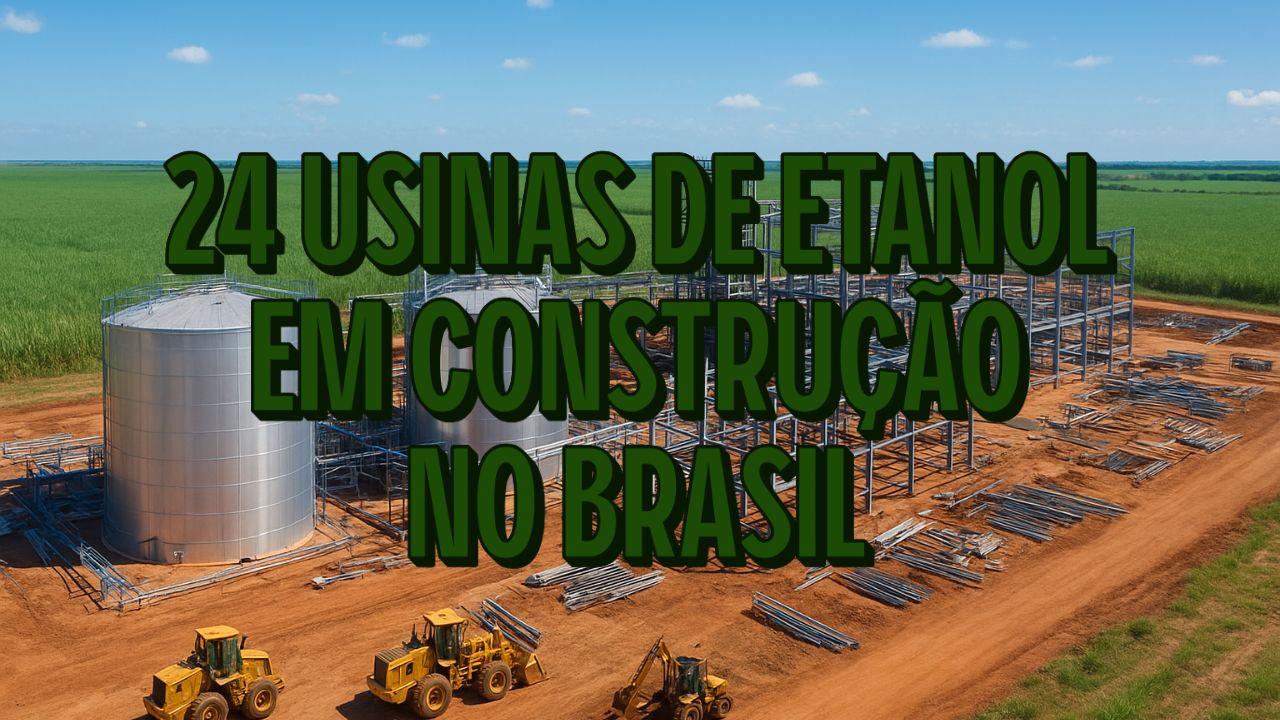 Brasil pode ganhar mais de 26 milhões de litros diários de etanol em 2025 com usinas em construção, segundo dados da ANP.