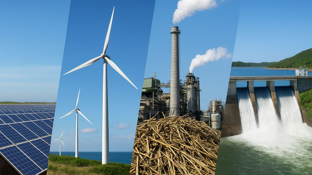 Brasil se destaca no cenário mundial ao ultrapassar 64% de uso de energias renováveis na indústria. Fontes como sol, vento e biomassa lideram o consumo e reforçam a posição do país na transição para uma matriz energética mais limpa. Fonte: IA