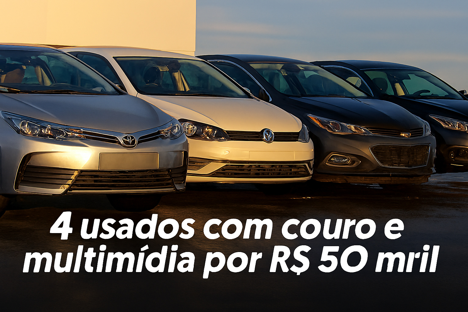 Na faixa dos R$ 50 mil, esses 4 carros usados com bancos de couro e multimídia são ótimas opções em 2025