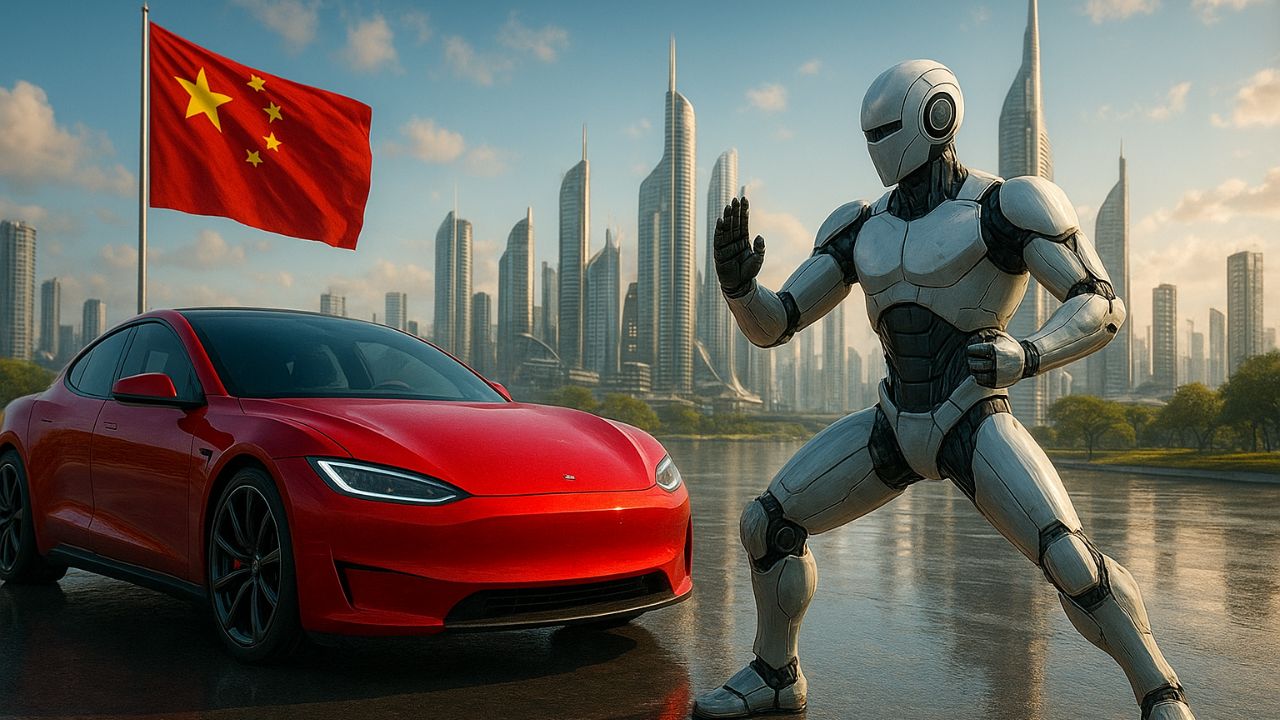 A China revela sua revolução: O supercarro elétrico que nada, o robô que luta Kung Fu e a cidade futurista onde se paga com a palma da mão