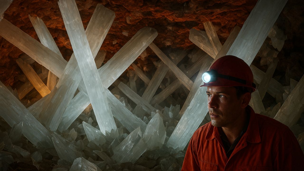 A caverna descoberta a 300 metros de profundidade no México que abriga os maiores cristais do mundo, com até 12 metros de comprimento, em um calor de 58°C