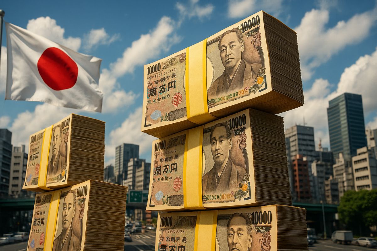 A dívida do Japão supera 235% do PIB, mas se sustenta com poupança doméstica, juros baixos e atuação do Banco do Japão que garante a rolagem estável.