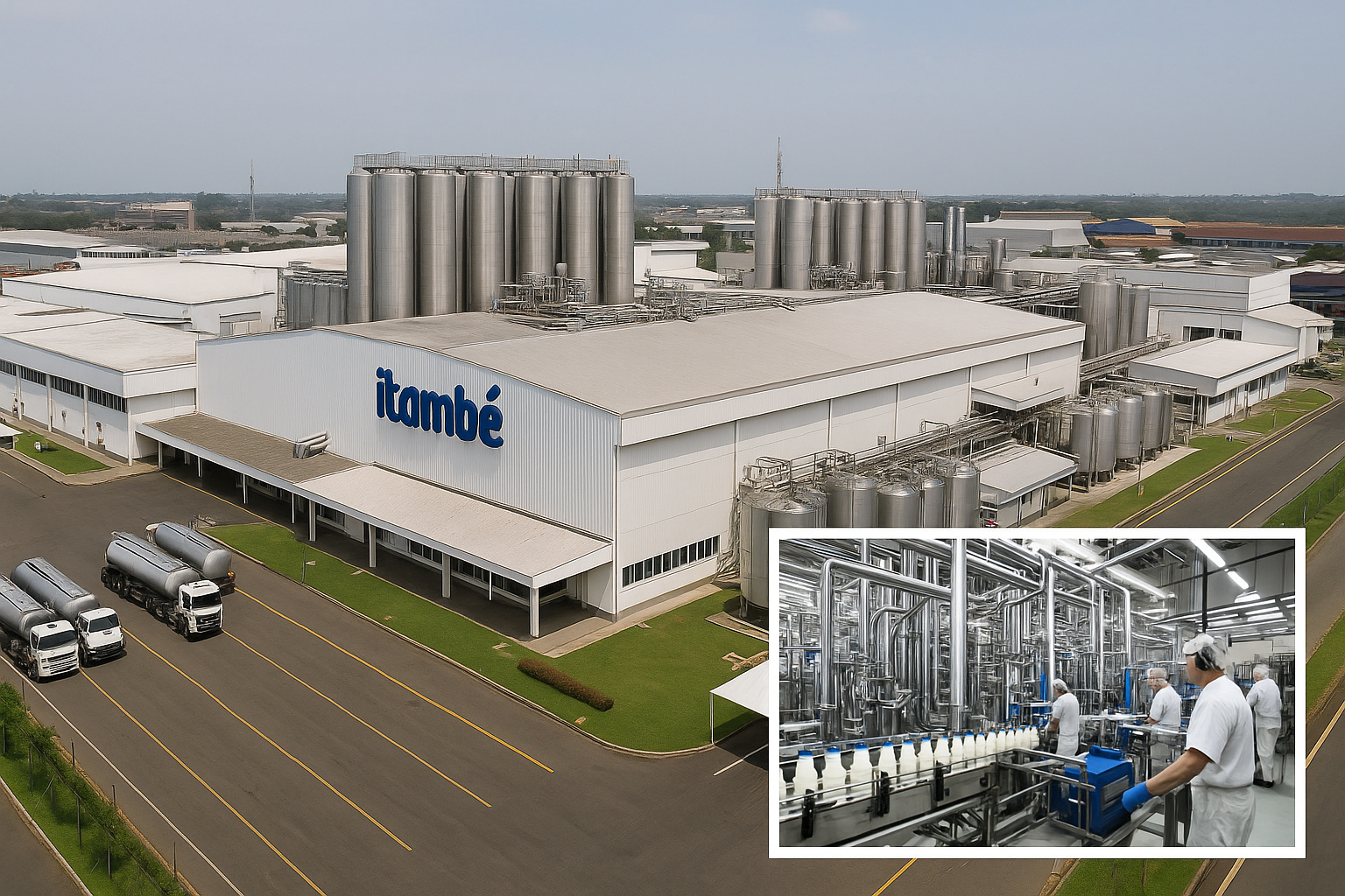 A maior fábrica de leite do país tem 100 mil m², processa 90 milhões de litros por mês e não pertence à Nestlé — mas à Itambé, que domina o setor lácteo brasileiro