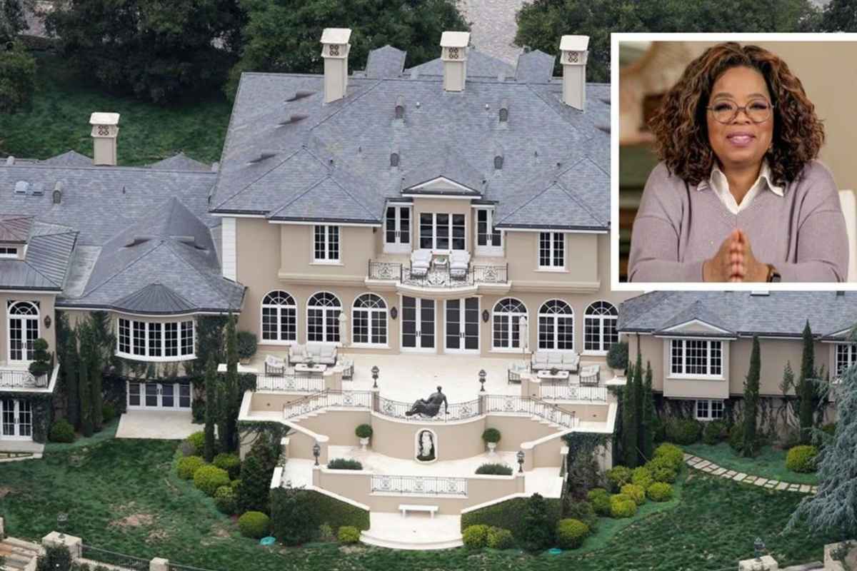 A mansão de Oprah Winfrey na Califórnia, conhecida como Terra Prometida, impressiona pelo jardim de rosas, pela casa de chá e pelos espaços de meditação que expressam equilíbrio e luxo com propósito.