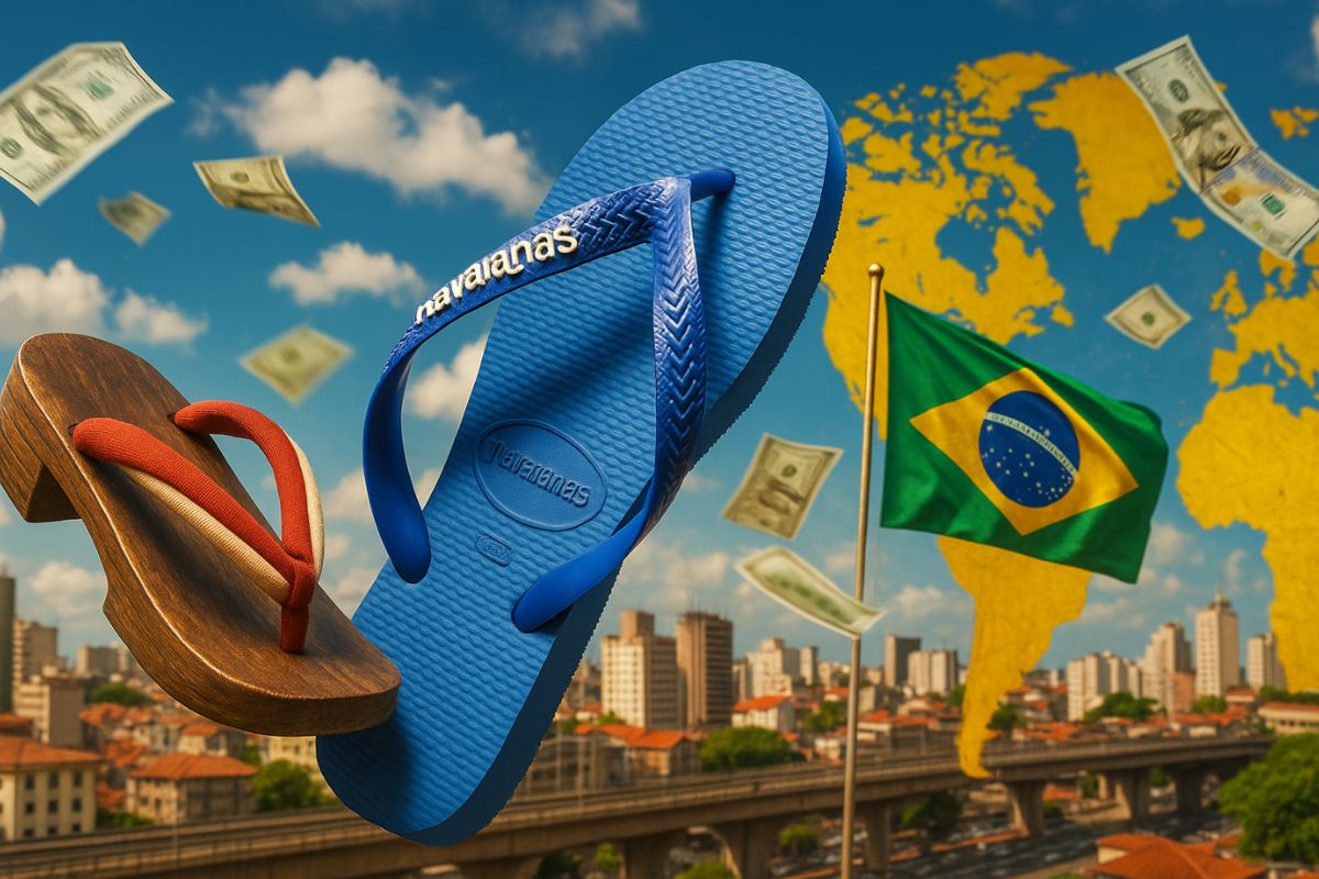 As Havaianas, sandália japonesa criada pela Alpargatas, viraram símbolo da moda internacional e da força da marca brasileira.