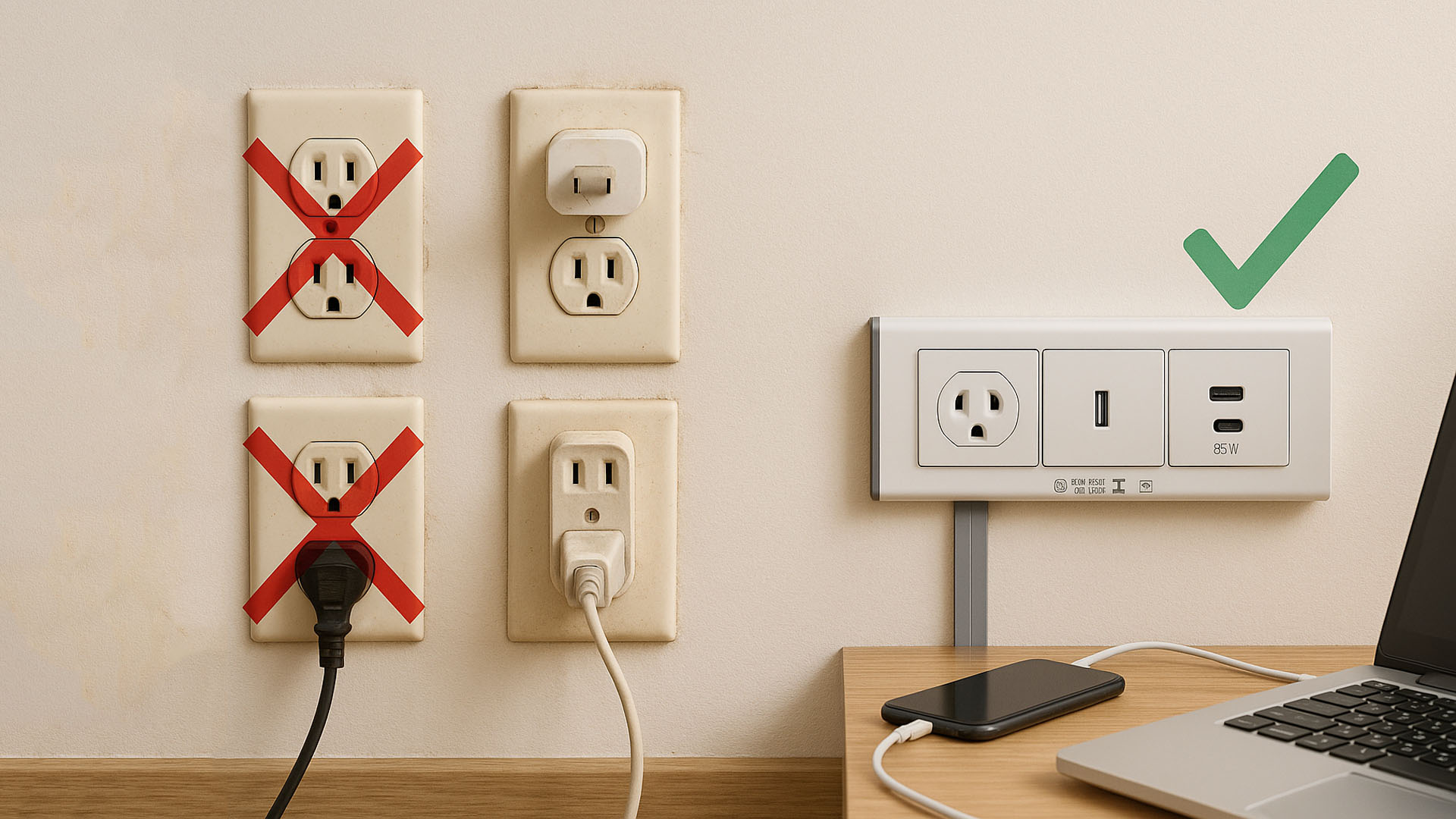 Adeus às tomadas comuns Solução inovadora que escondem cabos e levam USB-C à parede ganha espaço por evitar obras complicadas