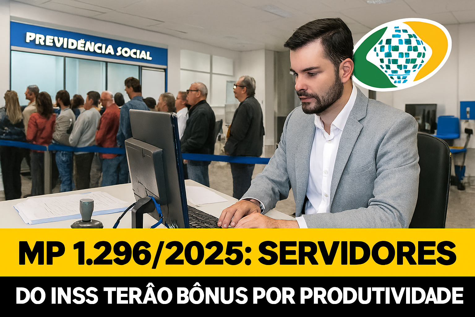 Com a aprovação da MP 1.296/2025, servidores do INSS receberão bônus por produtividade para acelerar análise de benefícios e reduzir filas