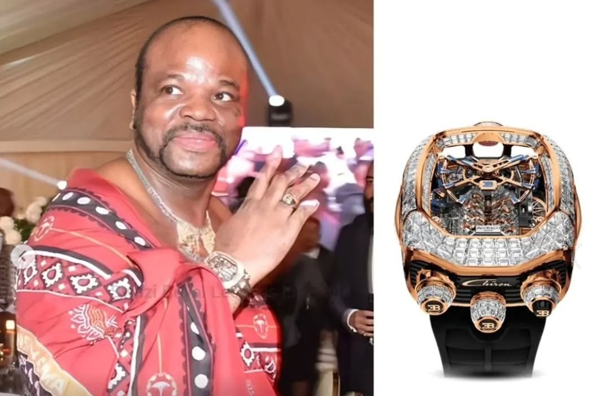 Rei Mswati III, último monarca absoluto da África, ostenta coleção de relógios de luxo avaliada em mais de US$ 15 milhões.