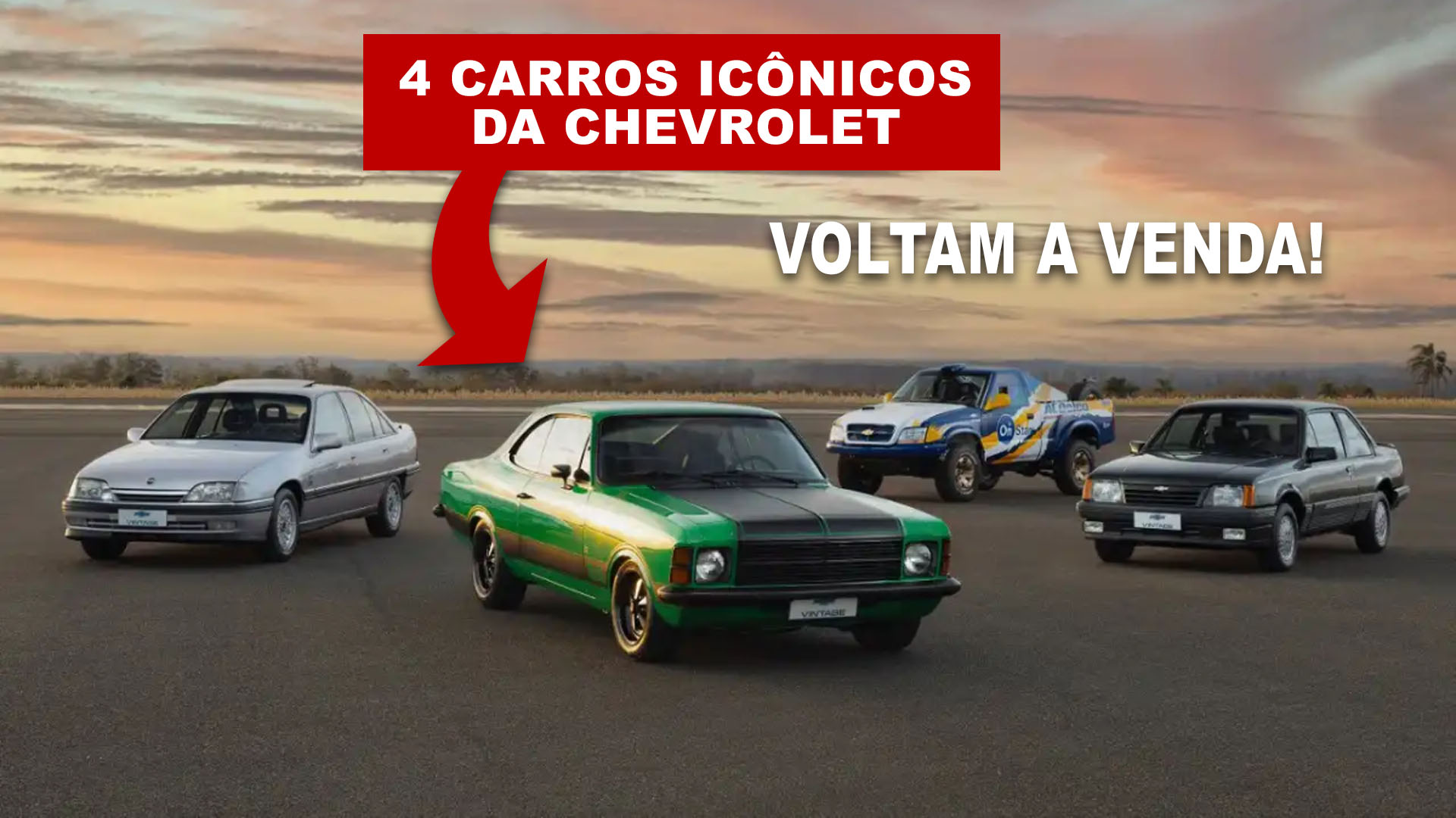 Chevrolet deve voltar a vender esse 4 carros icônicos no Brasil ainda em 2025 em comemoração aos 100 anos da General Motors no Brasil