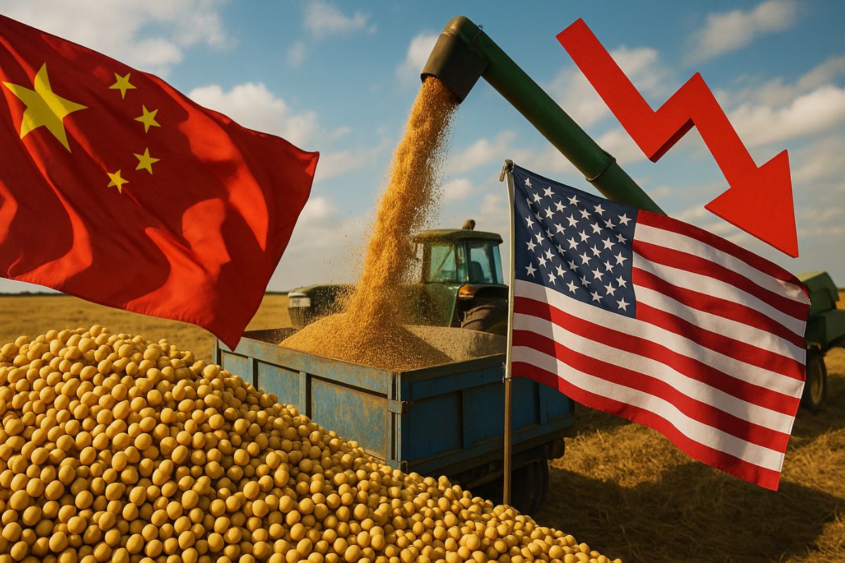 A soja do Brasil bate recorde de exportação para a China, enquanto tarifas travam os EUA e ampliam o domínio brasileiro no comércio global do grão.