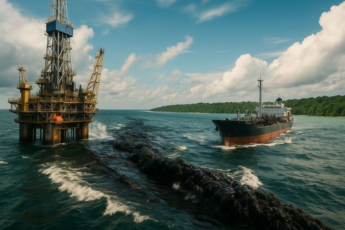 "Cientistas alertam que exploração de petróleo na Margem Equatorial pode gerar vazamento devastador, ameaçando Amazônia e biodiversidade."