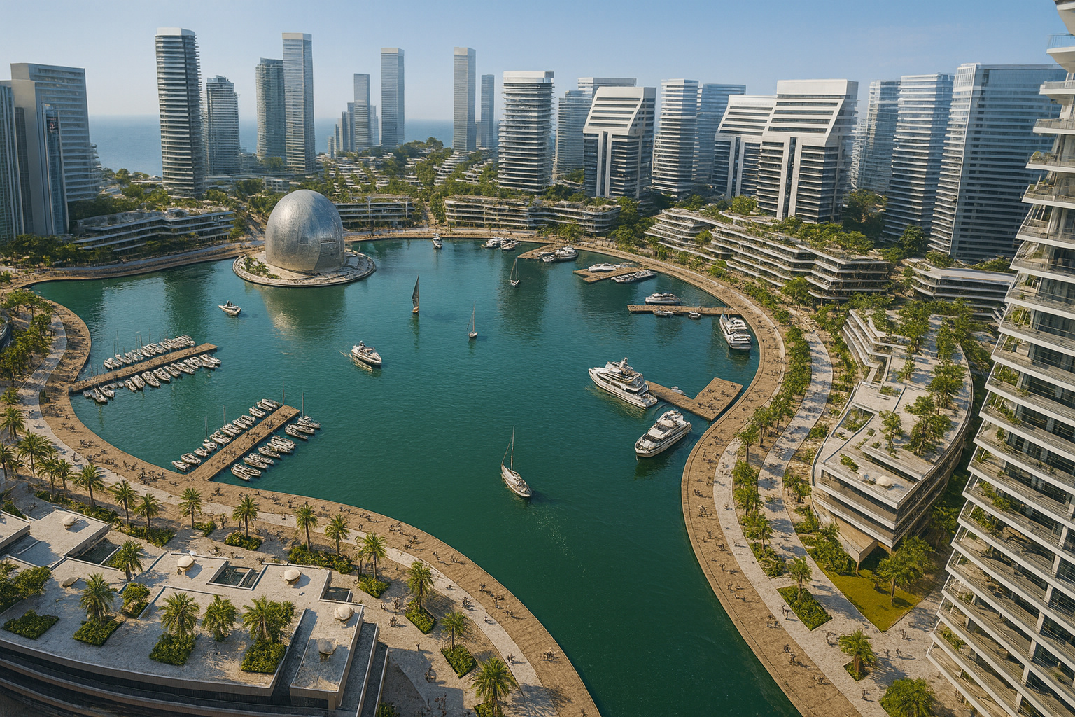 Com 10 quilômetros de avenidas sobre o oceano, torres futuristas de vidro e investimentos de mais de R$ 60 bilhões, este megaprojeto africano ergue uma nova cidade sobre as águas