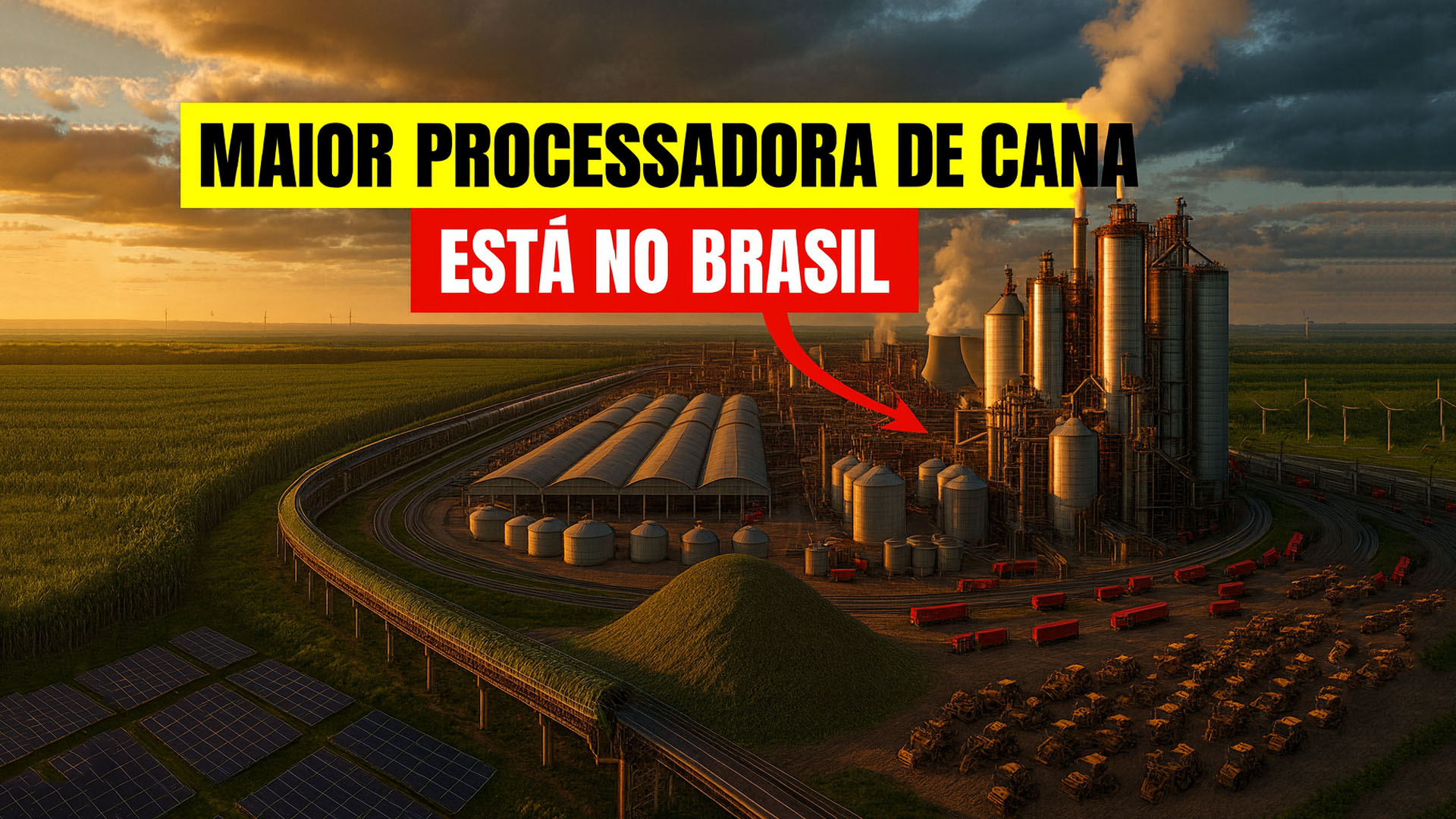 Com moagem de 10 milhões de t safra e 5 mil colaboradores, maior processadora de cana do mundo está no Brasil, em Pradópolis (SP)