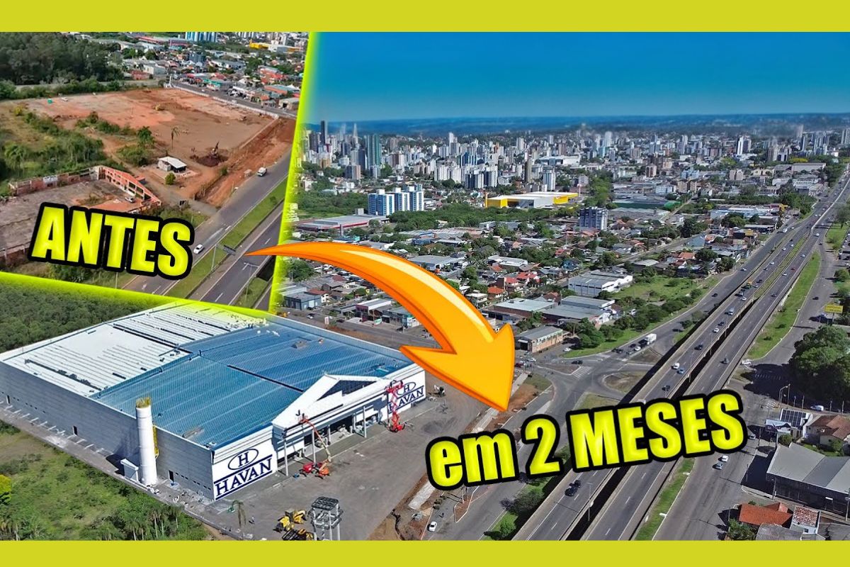 A Havan em Novo Hamburgo ergue um prédio gigante às margens da BR-116. A nova loja da Havan promete geração de empregos e desenvolvimento regional.