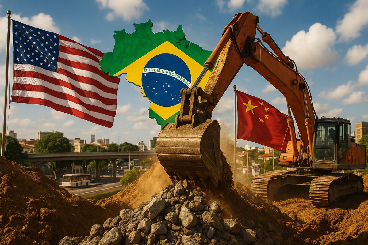 Disputa por terras raras expõe a rivalidade entre China e EUA e destaca o papel do Brasil na mineração que pode redefinir o poder do Ocidente.