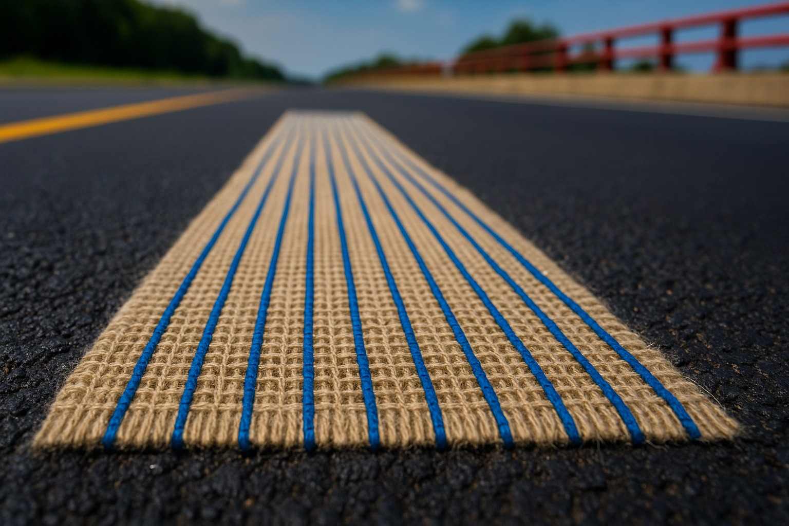 Cientistas alemães criam tecido inteligente de linho com sensores e IA que monitora estradas de asfalto em tempo real