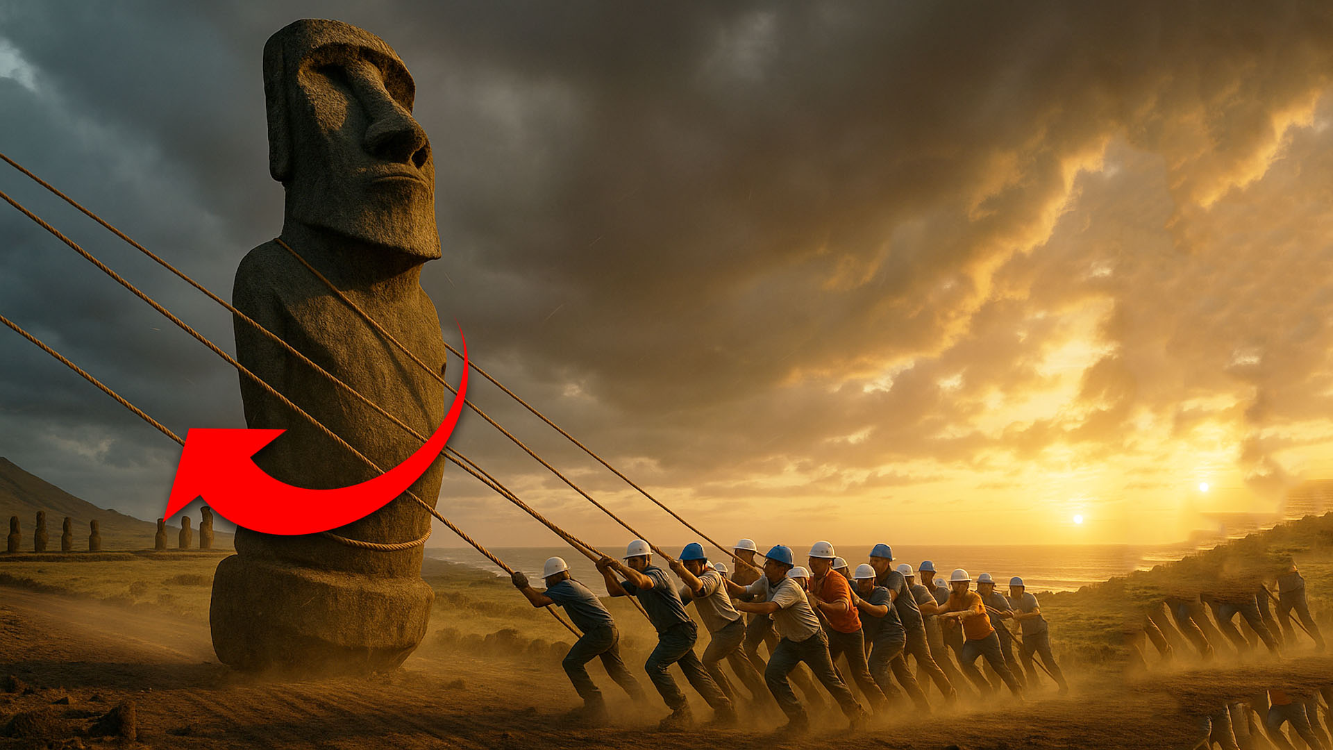 Estátuas da Ilha de Páscoa 'caminhavam' e estudo com réplica de 4,35 t e modelo 3D resolve mistério e mostra uso de cordas pelo povo Rapa Nui