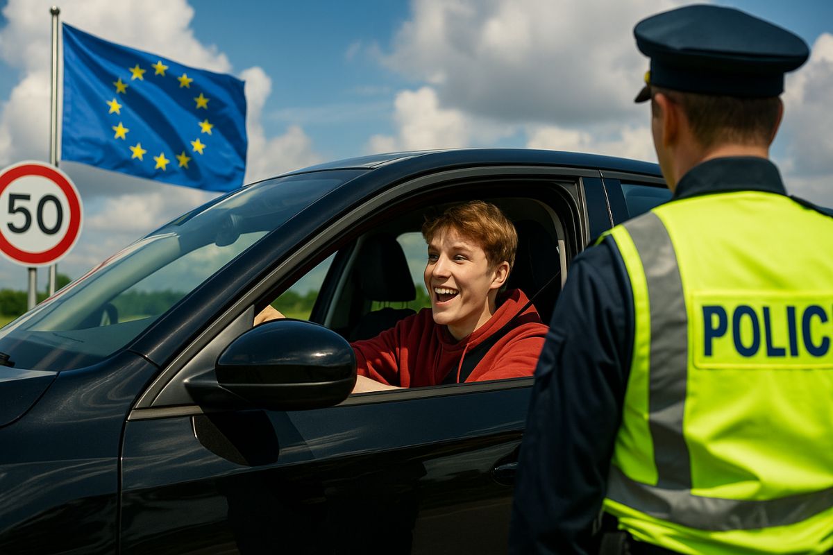 Europa libera CNH aos 17 anos com supervisão obrigatória e regras duras contra álcool, falta de cinto e infrações no trânsito europeu.